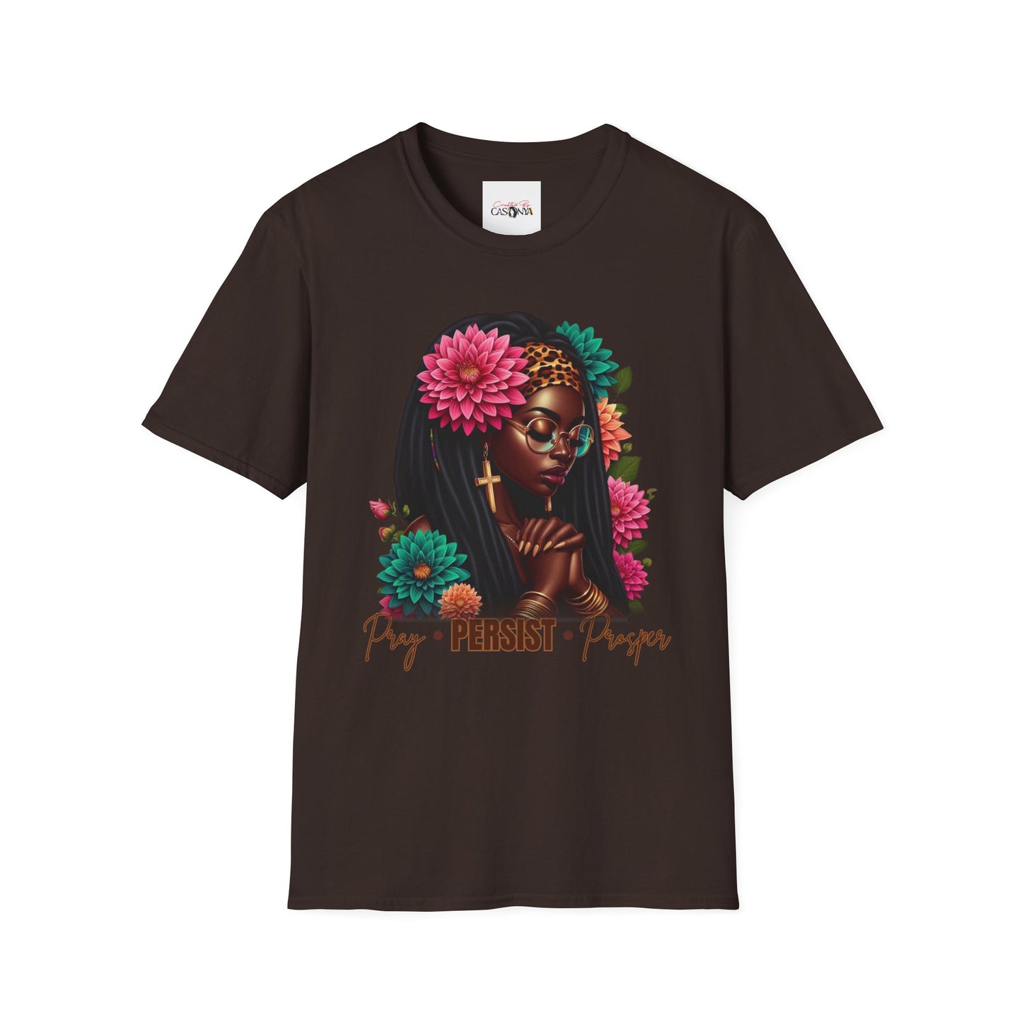Pray Persist Prosper Shirt – Inspirational Faith Graphic Tee – Afrocentric Women’s Empowerment T-Shirt – Christian Streetwear Fashion
