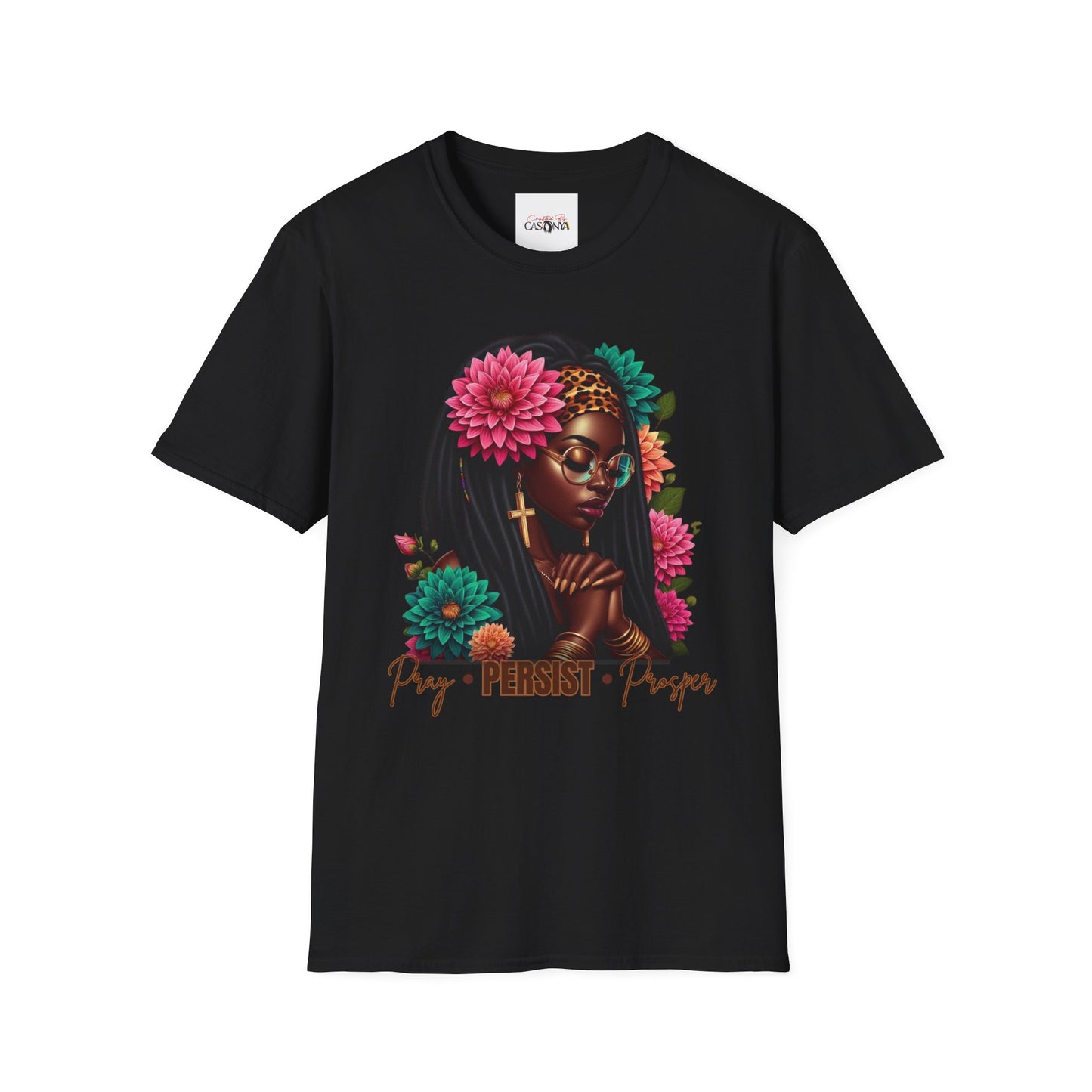Pray Persist Prosper Shirt – Inspirational Faith Graphic Tee – Afrocentric Women’s Empowerment T-Shirt – Christian Streetwear Fashion