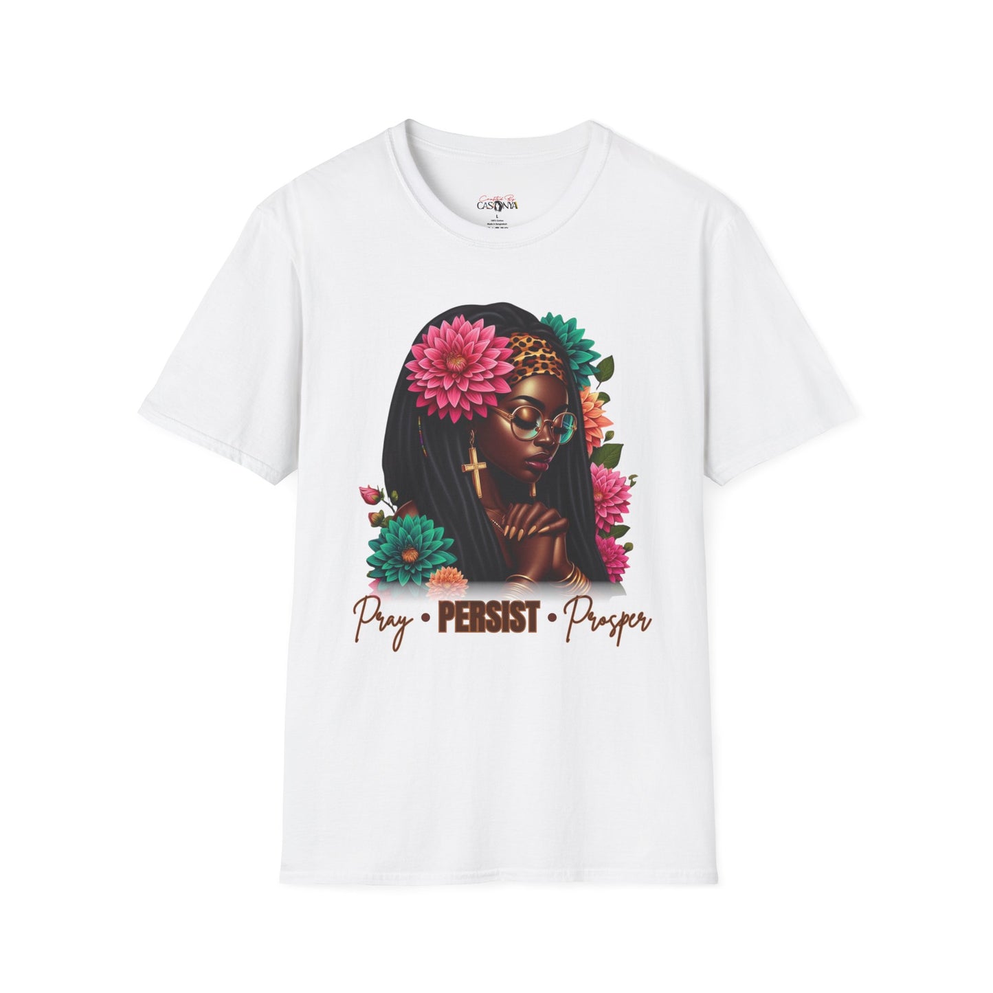 Pray Persist Prosper Shirt – Inspirational Faith Graphic Tee – Afrocentric Women’s Empowerment T-Shirt – Christian Streetwear Fashion