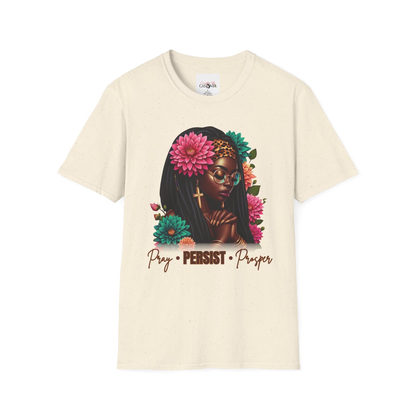 Pray Persist Prosper Shirt – Inspirational Faith Graphic Tee – Afrocentric Women’s Empowerment T-Shirt – Christian Streetwear Fashion