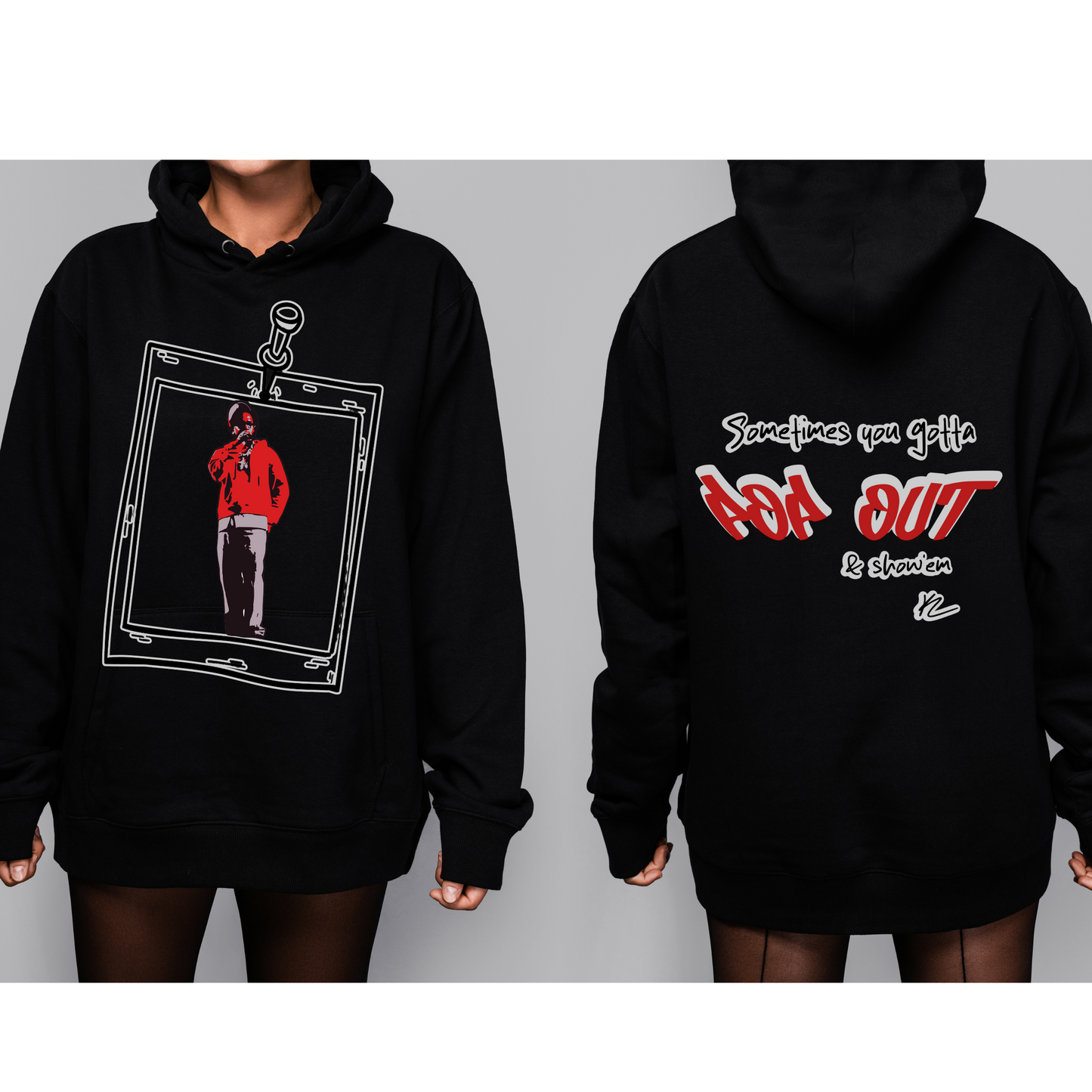 Streetwear Graphic Apparel – Hip Hop Inspired “Pop Out & Show Em” Design – Custom Urban Style Apparel