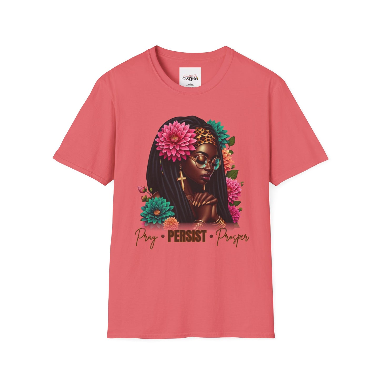 Pray Persist Prosper Shirt – Inspirational Faith Graphic Tee – Afrocentric Women’s Empowerment T-Shirt – Christian Streetwear Fashion