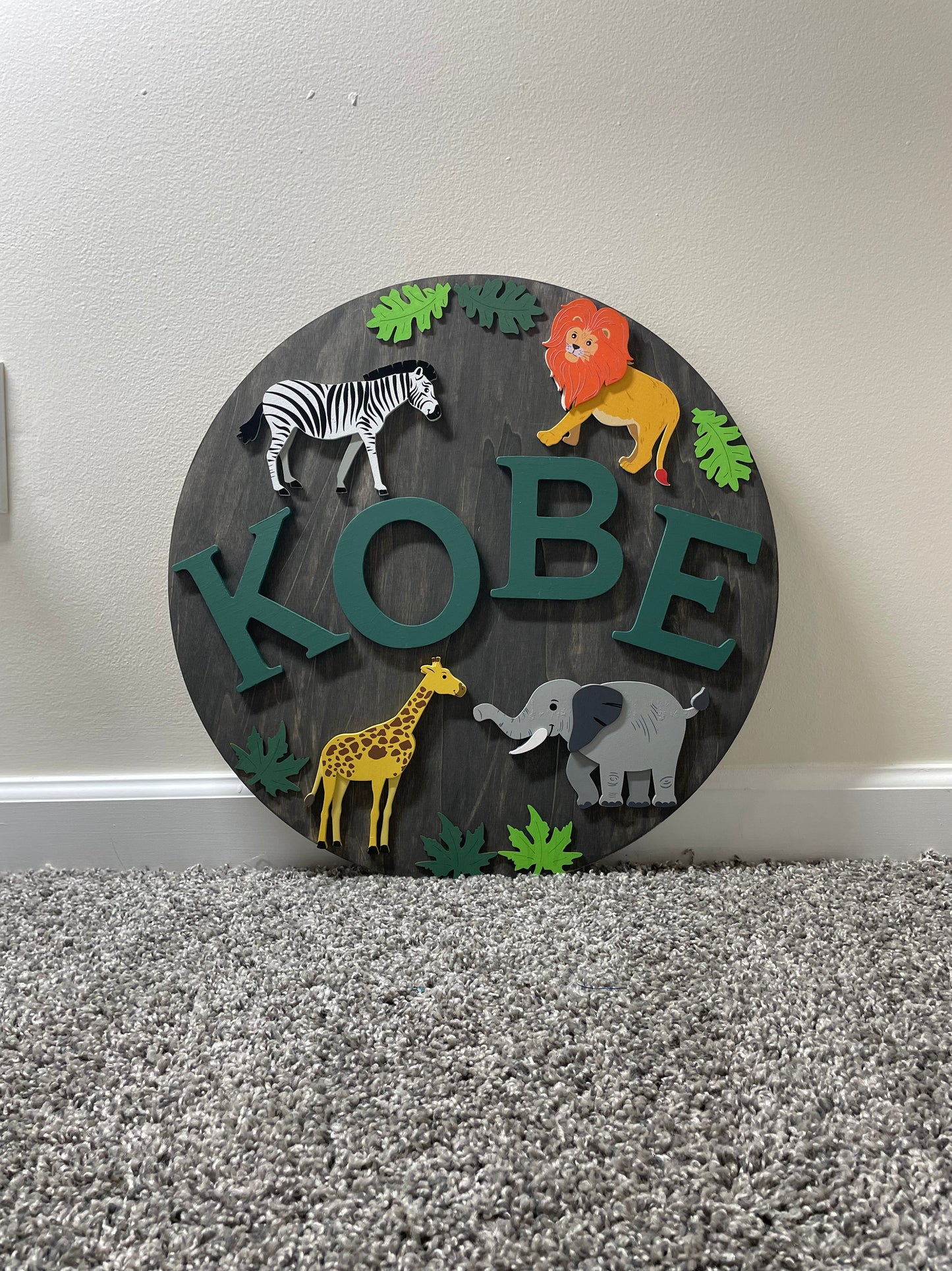 Custom Nursery Name Sign – Personalized Baby Room Wall Décor – Wooden Kids Room Sign – Handmade Baby Shower Gift – Nursery Wall Art