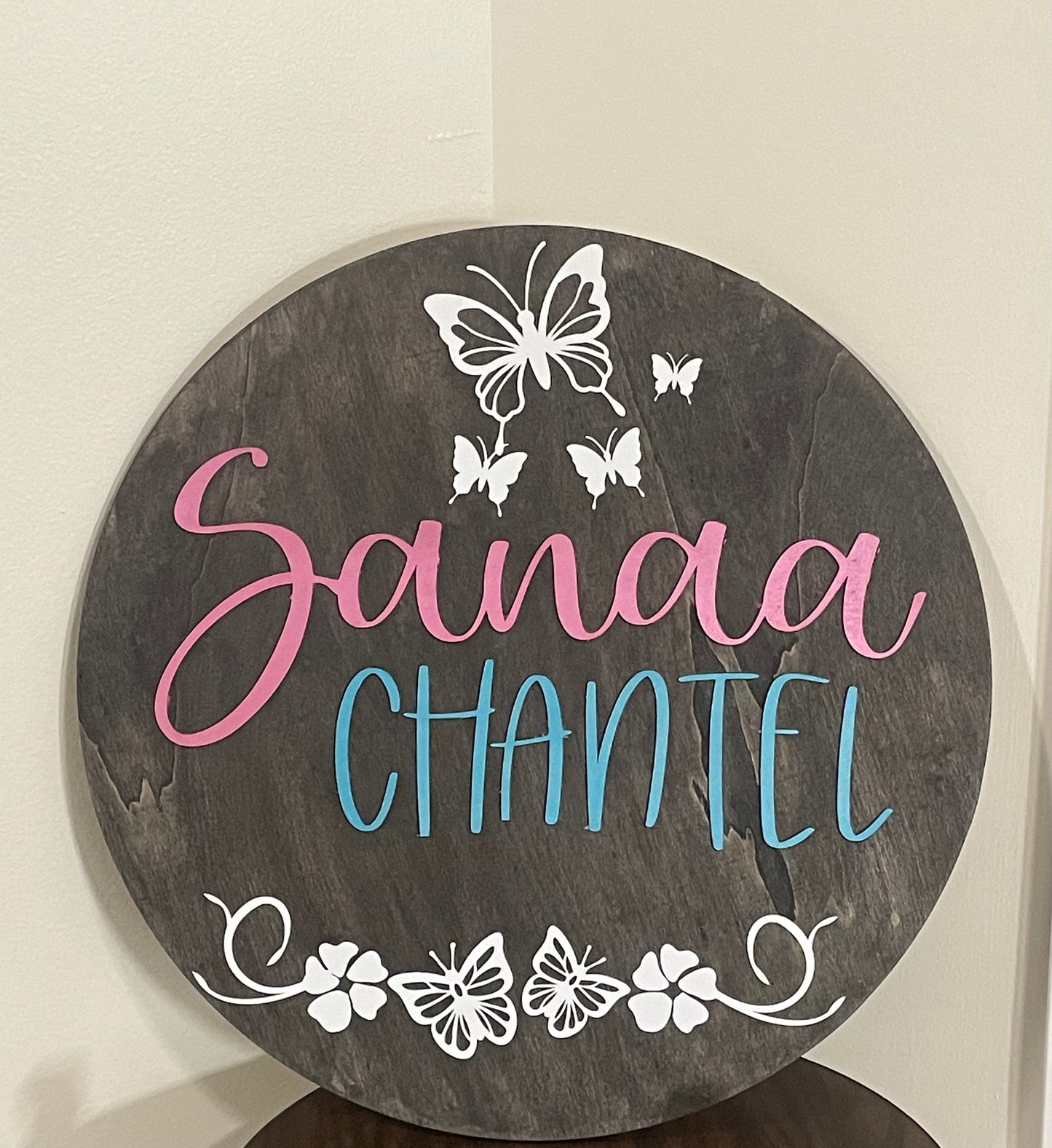 Custom Nursery Name Sign – Personalized Baby Room Wall Décor – Wooden Kids Room Sign – Handmade Baby Shower Gift – Nursery Wall Art