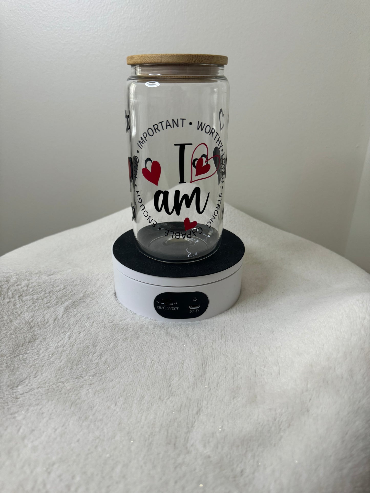Custom Libbey Iced Coffee Glass – Frosted or Clear Can Glass – Personalized Beer Can Glass with Vinyl or Sublimation Design – Handmade Drinkware
