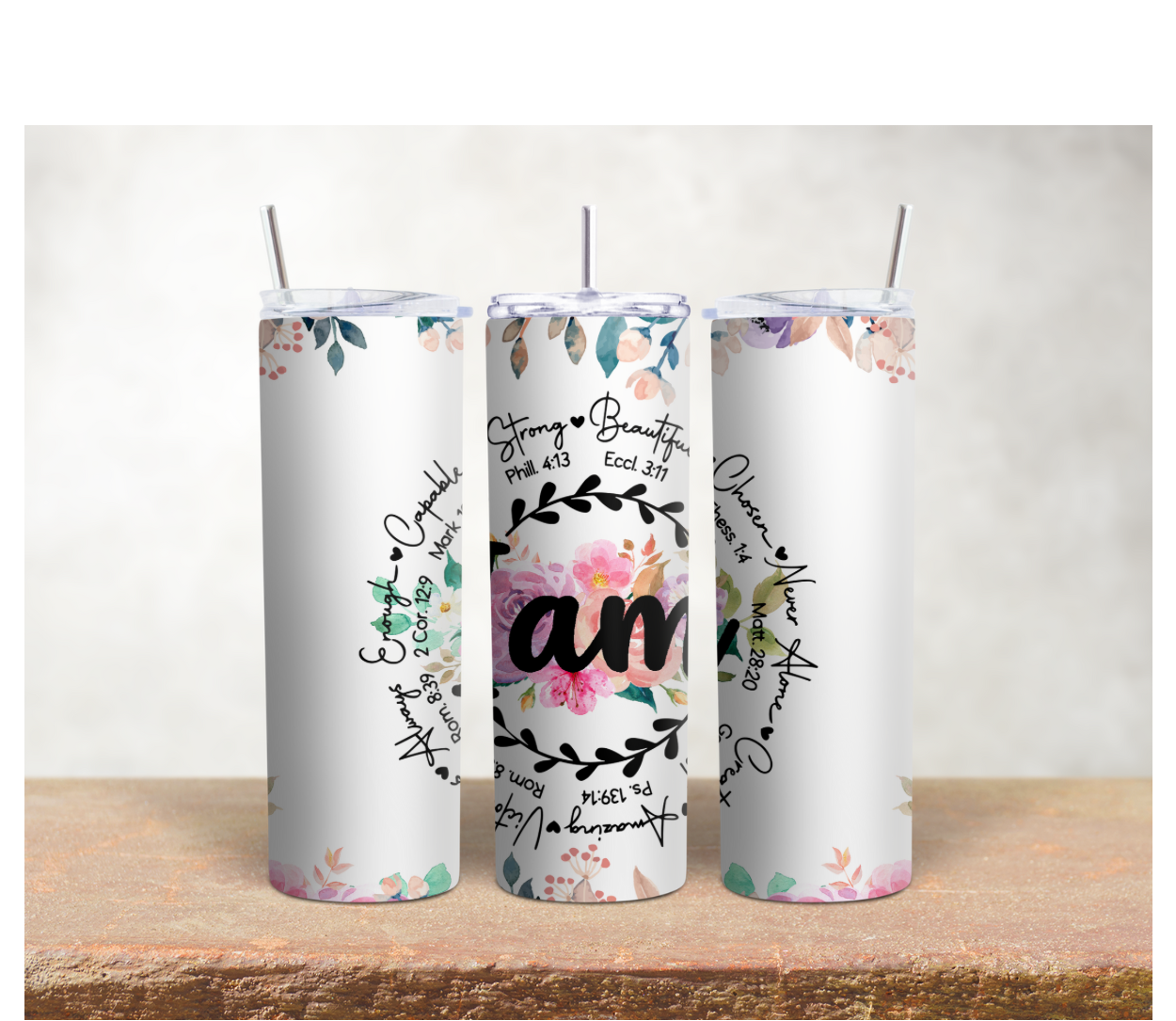 Custom 20oz Skinny Tumbler – Personalized Insulated Cup – Stainless Steel Travel Mug – Handmade Drinkware Gift – Everyday & Seasonal Designs