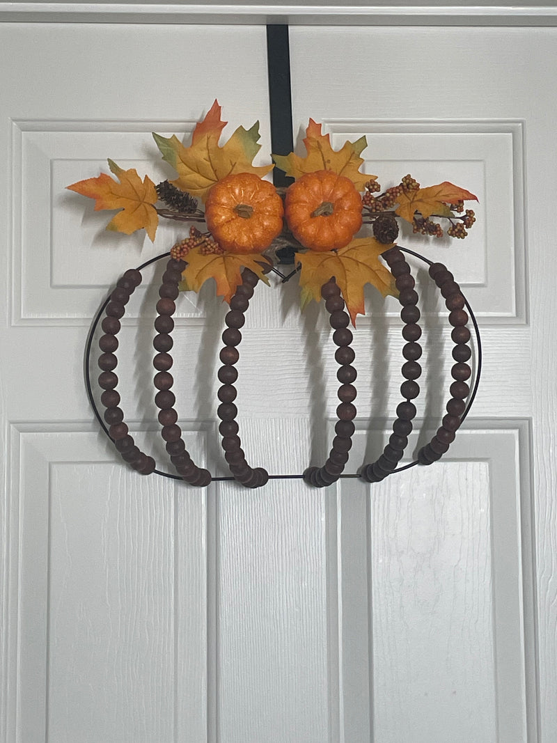 Wooded Beaded Wreath Hangers