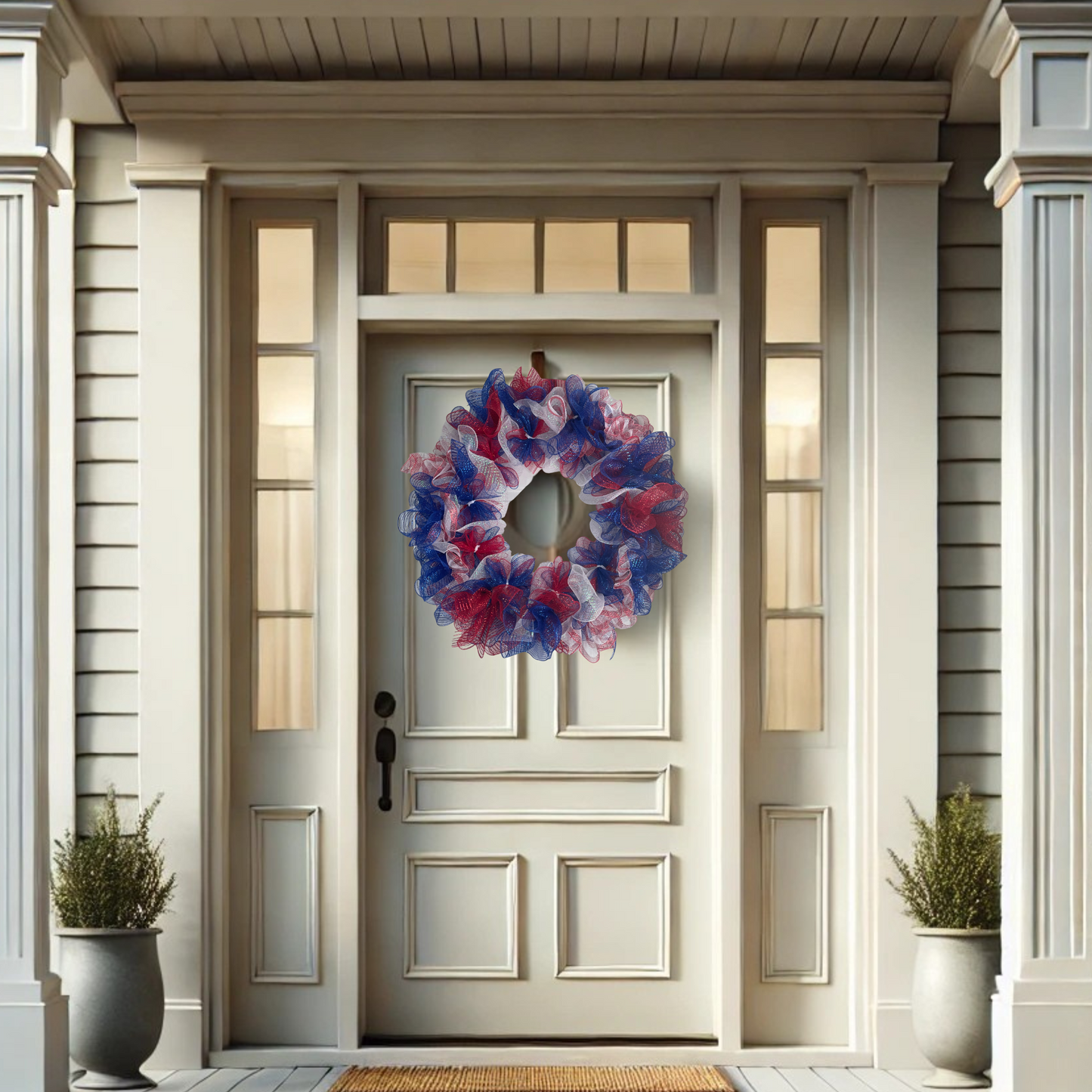 Custom Deco Mesh Wreath – Handmade Front Door Wreath – Seasonal, Holiday & Everyday Porch Décor – Personalized Home Decoration