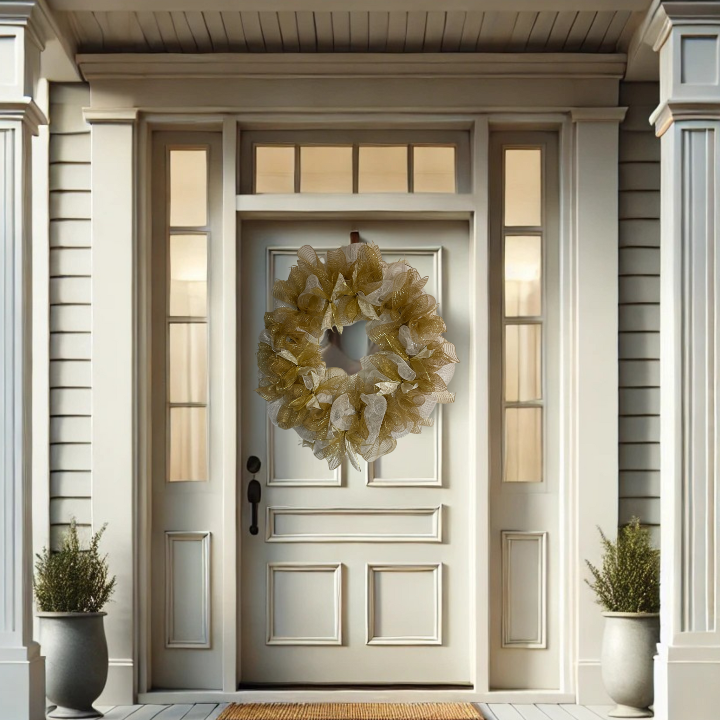 Custom Deco Mesh Wreath – Handmade Front Door Wreath – Seasonal, Holiday & Everyday Porch Décor – Personalized Home Decoration